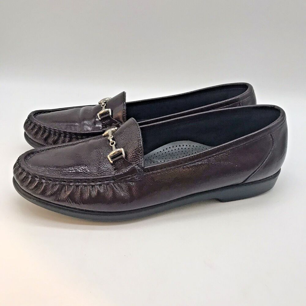 SAS Metro Tripad Comfort Loafer Women's 10N Garnet Patent Leather Horse Bit Shoe